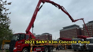 बिक्री के लिए 2021 SANY 43m कंक्रीट बूम पंप - मूल SANY चेसिस - सर्वोत्तम मूल्य